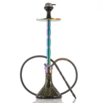Sultan Igor Hookah with 2 Bags – Rainbow Stem / Emerald Green Base | 32-Inch Premium Hookah - Image 2