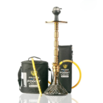 Sultan Igor Hookah with 2 Bags – Bronze Stem / Black Base | 32-Inch Premium Hookah