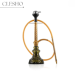 Alexander Star Hookah with Bag - Gold Stem / Emerald Green Carafe Base - Image 2
