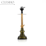 Alexander Star Hookah with Bag - Gold Stem / Emerald Green Carafe Base - Image 3