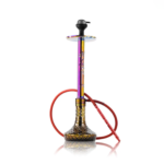 VG Romeo Vault Hookah – Rainbow Skull Stem with Emerald Green Base (34 Inches) - Image 2