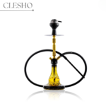 Qube Shisha Alpha Series Model C | 2 Pipe Hookah | Yellow Adition